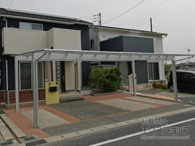 のカーポート エフルージュ トリプル 積雪〜20cm対応 施工例