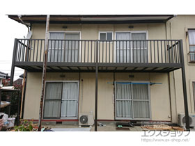 のバルコニー ビューステージHスタイル 縦太格子 連棟 柱建て式 施工例