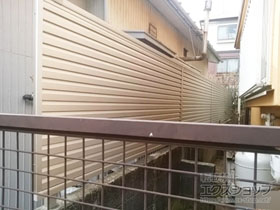 のフェンス・柵 ミエーネフェンス 目隠しルーバータイプ 自由柱施工 施工例