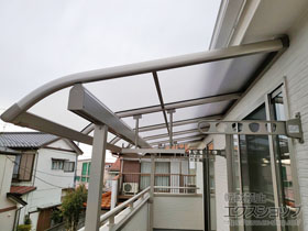 のバルコニー・ベランダ屋根 ヴェクターテラス R型 屋根タイプ 単体 積雪〜20cm対応 施工例