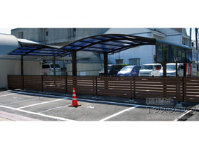 のフェンス・柵 モクアルフェンス 横板タイプ 自由柱施工 施工例