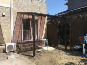 のテラス屋根 ヴェクターテラス F型 テラスタイプ 単体 積雪〜20cm対応 施工例