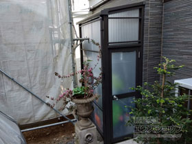 のストックヤード スピーネストックヤードF型 波板タイプ ヤード仕様 積雪〜20cm対応 施工例