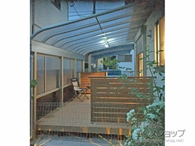 のテラス屋根 ヴェクターテラス R型 テラスタイプ 単体 積雪〜20cm対応※張り出し納まり 施工例