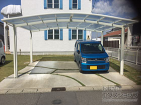 のカーポート ネスカR (ラウンドスタイル) ワイド 積雪〜20cm対応 施工例