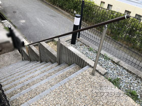 の手すり パルトナーUDフェンス1型（手すり）笠木のみタイプ 施工例