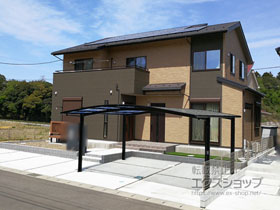 のカーポート ネスカR (ラウンドスタイル) ワイド 積雪〜20cm対応 施工例