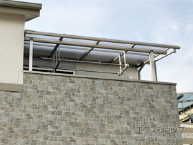 のバルコニー・ベランダ屋根 ヴェクターテラス R型 屋根タイプ 単体 積雪〜20cm対応 施工例