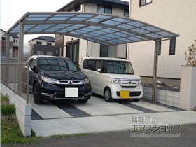 のカーポート ネスカR (ラウンドスタイル) ワイド 積雪〜20cm対応 施工例