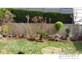 のフェンス・柵 ミエーネフェンス 目隠しルーバータイプ 自由柱施工 施工例