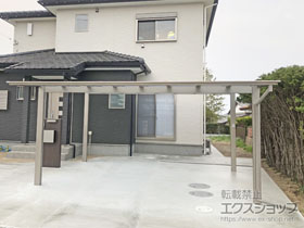 のカーポート ネスカF (フラットスタイル) ワイド 積雪〜20cm対応 施工例