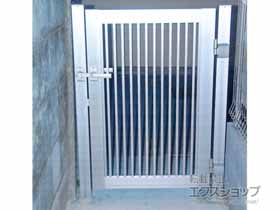 の門扉 シンプレオ門扉10型 たて粗格子 片開き 門柱使用 施工例
