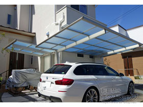 のサイクルポート・駐輪場 エフルージュグランミニ 積雪〜20cm対応 施工例