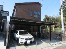 のカーポート レオンポートneo 2台用 角柱4本仕様 積雪〜50cm対応 施工例