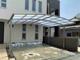 のカーポート ネスカR (ラウンドスタイル) ワイド 積雪〜20cm対応 施工例