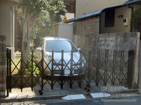 のカーゲート トリップゲート RB型 ノンレール 片開き 38S 施工例