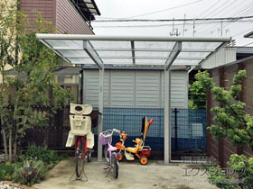 のサイクルポート・駐輪場 エフルージュグランミニ 積雪〜20cm対応 施工例