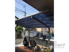 のカーポート プレシオスポート 積雪〜20cm対応＋プレシオスポート　水平式物干し　標準 施工例