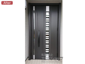 の玄関ドア リシェント玄関ドア3 断熱K4仕様 親子仕様(ランマ無)R G82型 ※タッチキー(キー付リモコン)仕様 施工例