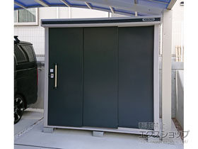 の物置・屋外倉庫 エルモ 一般型 2220×1520×2120（LMD-2215） LMD-2215-SM 施工例