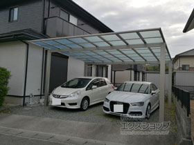 のカーポート エフルージュ ツイン 積雪〜20cm対応 施工例