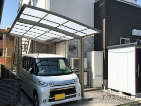 LIXIL(リクシル)のカーポート ネスカR (ラウンドスタイル) 積雪～20cm対応 施工例