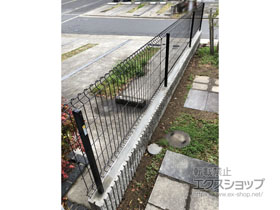 のフェンス・柵 イーネットフェンス 2F型 自由柱施工 施工例