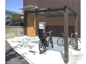 のサイクルポート・駐輪場 ネスカFミニ (フラットスタイル) 積雪〜20cm対応 施工例