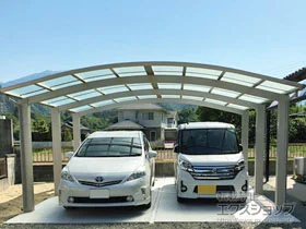 YKKAPのカーポート レイナツインポートグラン50 積雪50cm対応 施工例