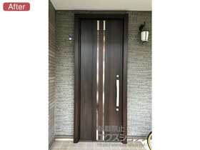 の玄関ドア リシェント玄関ドア3 断熱K4仕様 手動 片開き仕様(ランマ無)L M27型 施工例