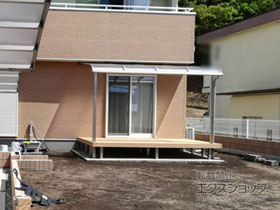 のテラス屋根 ヴェクターテラス R型 テラスタイプ 単体 積雪〜20cm対応 施工例