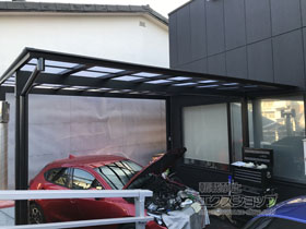 のカーポート ネスカF (フラットスタイル) ワイド 積雪〜20cm対応 施工例