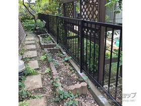 のフェンス・柵 ミエッタフェンス 防犯たて格子タイプ 自由柱施工 施工例
