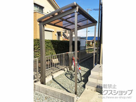 のサイクルポート・駐輪場 ネスカRミニ (ラウンドスタイル) 積雪〜20cm対応 施工例