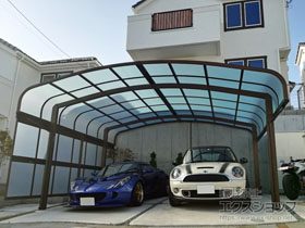 のカーポート レイナキャップツインポートグラン 積雪〜20cm対応 施工例