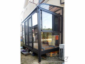 のテラス囲い・サンルーム サニージュ R型 床納まり ランマ無 積雪〜20cm対応 施工例