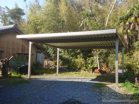 のカーポート テリオスポートIII 1500 2台用 角柱4本仕様 積雪〜50cm対応 施工例