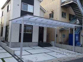 のカーポート アーキデュオ ワイド 3台用 施工例