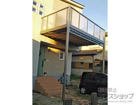 のバルコニー ビューステージHスタイル パネルマット 単体 柱建て式 施工例