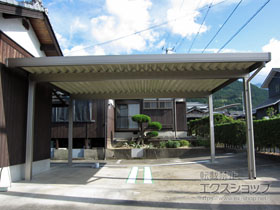 のカーポート テリオスポートIII 900 2台用 角柱4本仕様 積雪〜30cm対応 施工例