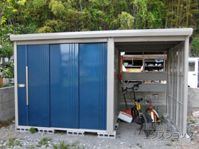 の物置・屋外倉庫 Mr.ストックマン プラスアルファ 一般型 結露減少型 3715×2290×2110 TP-Z3722-DB 施工例