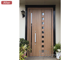 の玄関ドア リシェント玄関ドア3 断熱K4仕様 手動 親子仕様(ランマ無)R M28型 施工例