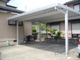 のカーポート テリオスポートIII 900 2台用 角柱4本仕様 積雪〜30cm対応 施工例