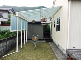 のテラス屋根 ヴェクターテラス F型 テラスタイプ 単体 積雪〜20cm対応 施工例