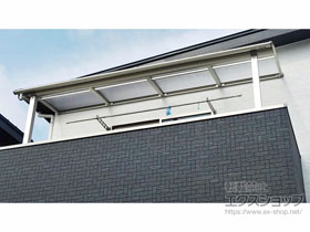 のバルコニー・ベランダ屋根 プレシオステラス R型 屋根タイプ 単体 積雪〜20cm対応 施工例