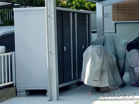 の物置・屋外倉庫 シンプリー 一般型 2160×905×1903 MJX-219E-P-PG 施工例