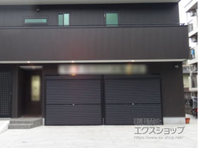 のガレージシャッター ガレージシャッタークワトロ 手動式 外部付タイプ 施工例