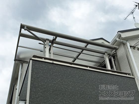 のバルコニー・ベランダ屋根 プレシオステラス F型 屋根タイプ 単体 積雪〜20cm対応 施工例