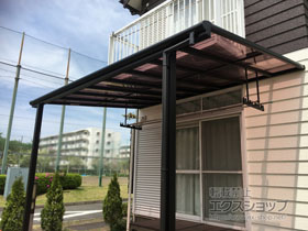 のテラス屋根 ヴェクターテラス F型 テラスタイプ 単体 積雪〜20cm対応 施工例