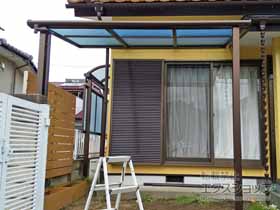 のテラス屋根 ヴェクターテラス F型 テラスタイプ 単体 積雪〜20cm対応 施工例